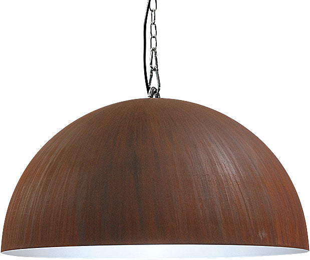 Hanglamp Industrieel Larino rust/white 60cm met ketting