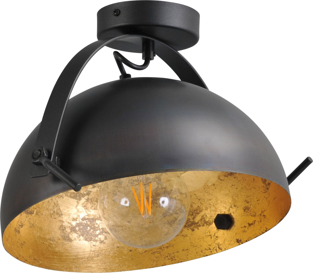 Plafondlamp Larino Gunmetal Goldleaf 30 cm Masterlight 5199-30-08-B
