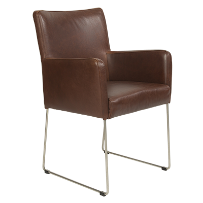 leren eetkamerstoel sledemodel bille