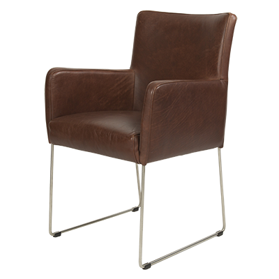 leren eetkamerstoel billy linksvoor