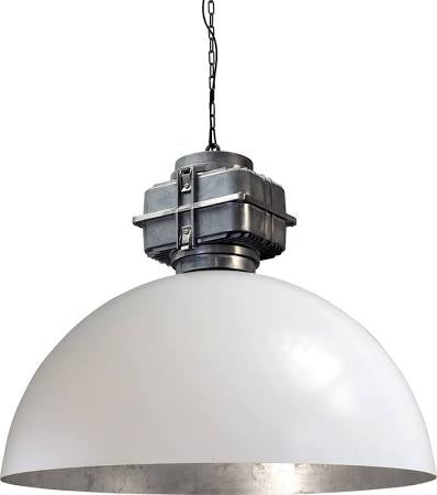 Hanglamp Industrieel White Silver Leaf 80 cm BOX
