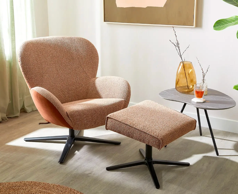 Fauteuil met hocker voor ultiem comfort en ontspanning