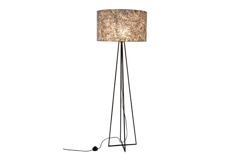 Villa Flor Vloerlamp Wangi Gold Capri M  met kap 55 cm