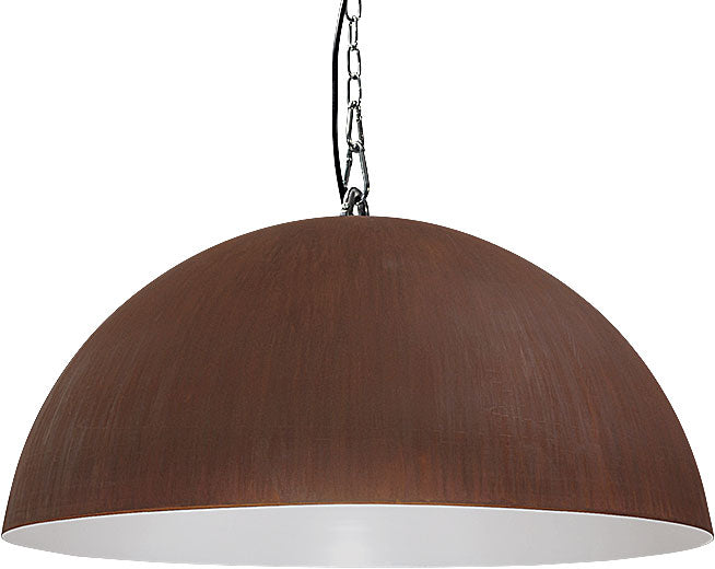 Hanglamp Industrieel Larino rust/white 80cm met ketting
