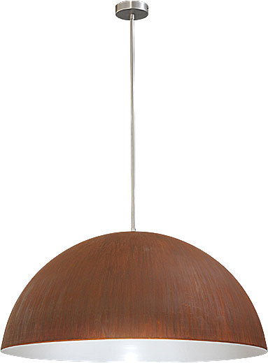 Hanglamp Industrieel Larino rust/white 80cm
