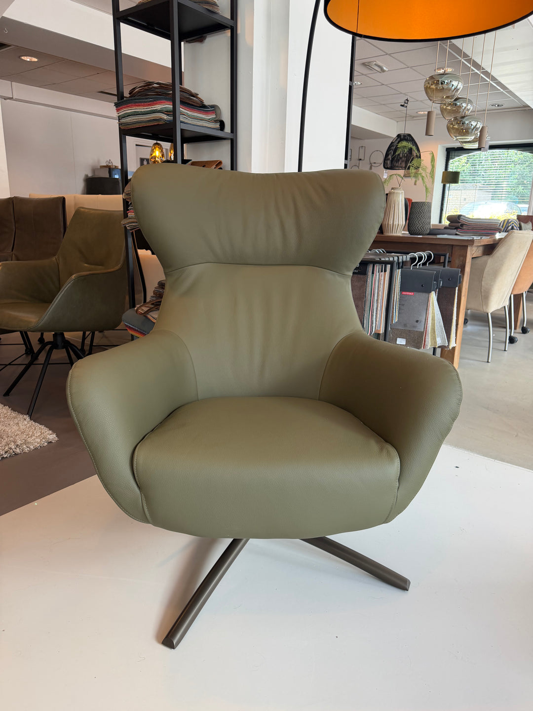 Bree's New World fauteuil Leyla leer groen