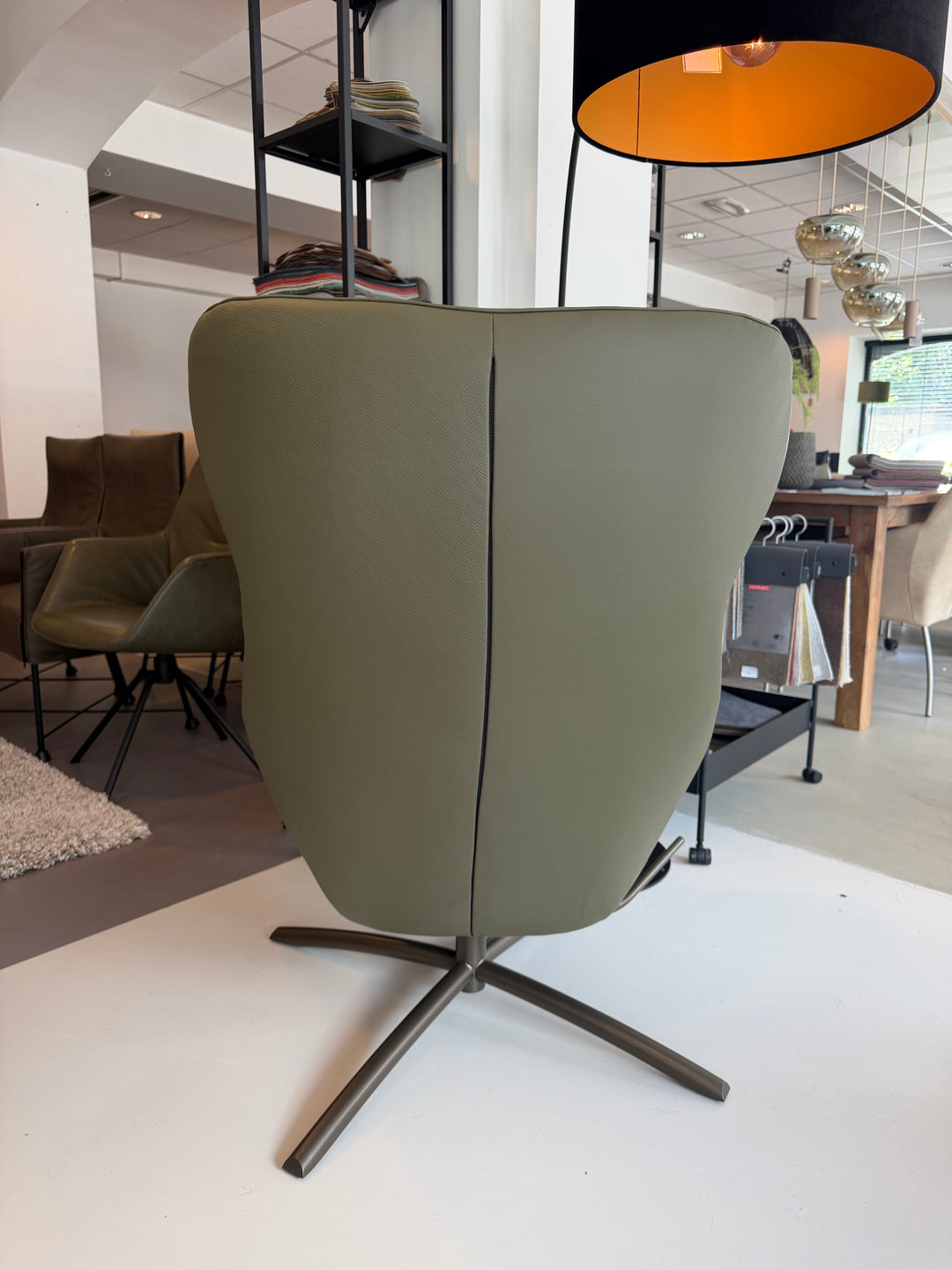Bree's New World fauteuil Leyla leer groen