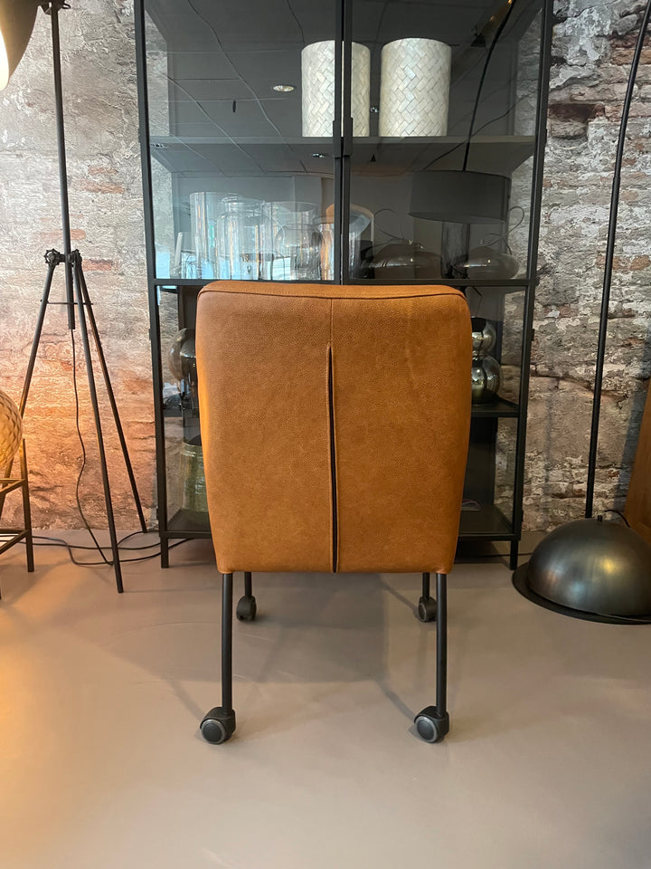 Eetkamerstoel Diana Rebound Cognac set van 8