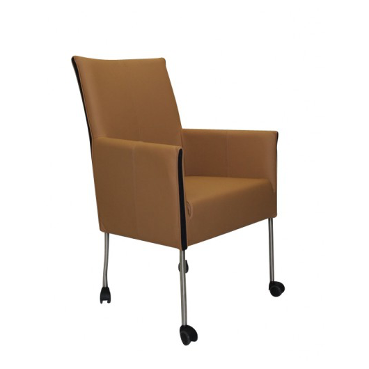 Eetkamerstoel Big George Cognac Echt Leer draaibaar met armleuning / Ventura Design - Ventura Design Eetkamerstoel Big George Cognac Echt Leer draaibaar met armleuning / Ventura Design - Ventura Design